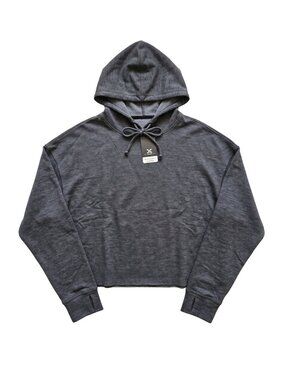 NWT | Moheen Oversized Cropped Fleece-Lined Hoodie with Thumbholes 2XL
